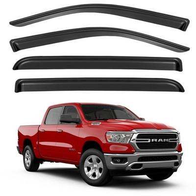 Window Visors Rain Guards for 2019-2026 Dodge Ram 1500 Crew Cab (New Body Sty...