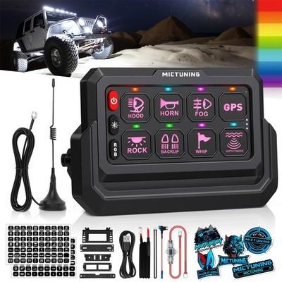 Wireless 4/6/8/12Gang Switch Panel,LED Circuit Control Relay System for Off Road