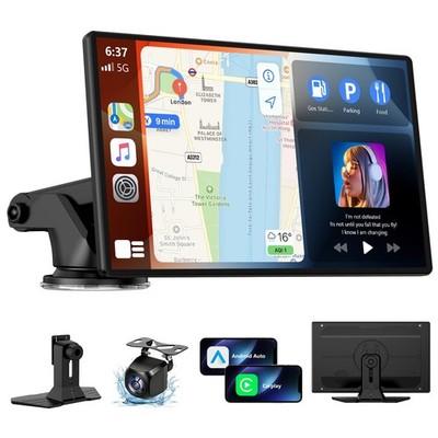 Wireless CarPlay Screen for Car, 9 Inch Portable Touchscreen for Apple CarPlay &