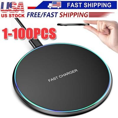 Wireless Fast Charger Charging Pad Dock Samsung iPhone Android Cell Phone Lot