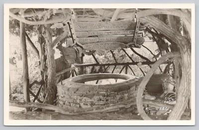 Wishing Well, Ramona's Marriage Place, San Diego, California CA RPPC Postcard