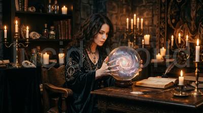 Witch Crystal Ball Digital Image Download Fantasy Goth Witchy Art Printable File