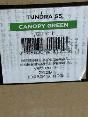 YETI Tundra 65 Cooler Ultra Rare Canopy Green New In Sealed Box!!