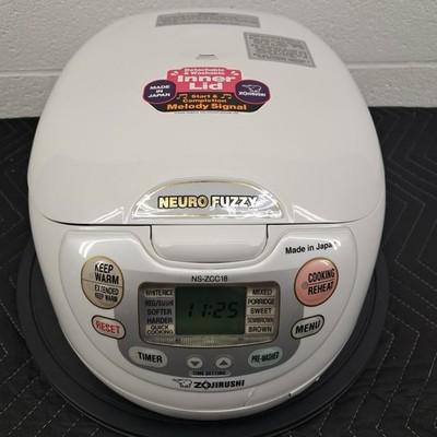 Zojirushi Neuro Fuzzy NS-ZCC18 10-Cup Rice Cooker and Warmer - White