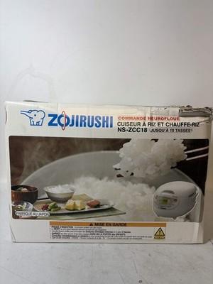 Zojirushi NS-ZCC18 10-Cup Neuro Fuzzy Rice Cooker 1.8 liter - Premium White